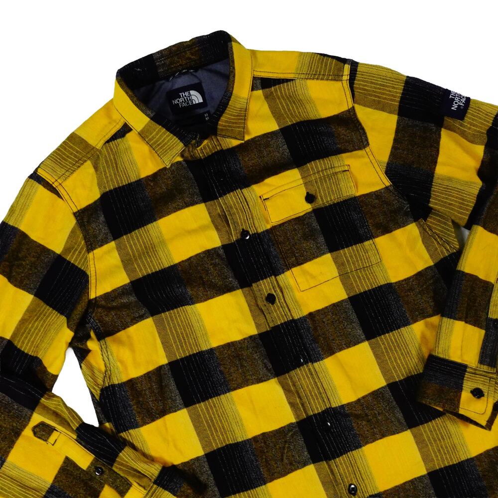 The North Face Flannel Outdoor Hiking Button Up Front Pocket Shirt Men's Medium